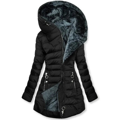 Women's Hooded Mid-length Cotton Coat