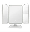 Trifold Makeup Mirror With Light 68 LED Vanity Mirrors 10X Magnifying 180Rotation