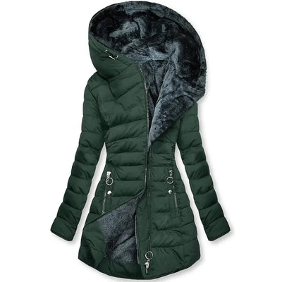 Women's Hooded Mid-length Cotton Coat