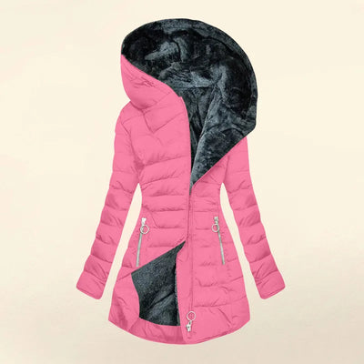 Women's Hooded Mid-length Cotton Coat